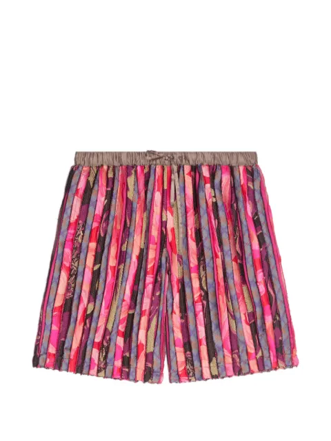 DRIES VAN NOTEN shorts con motivo de rayas