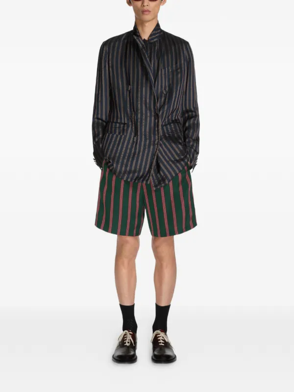 DRIES VAN NOTEN ストライプ ダブルジャケット | ブルー | FARFETCH JP