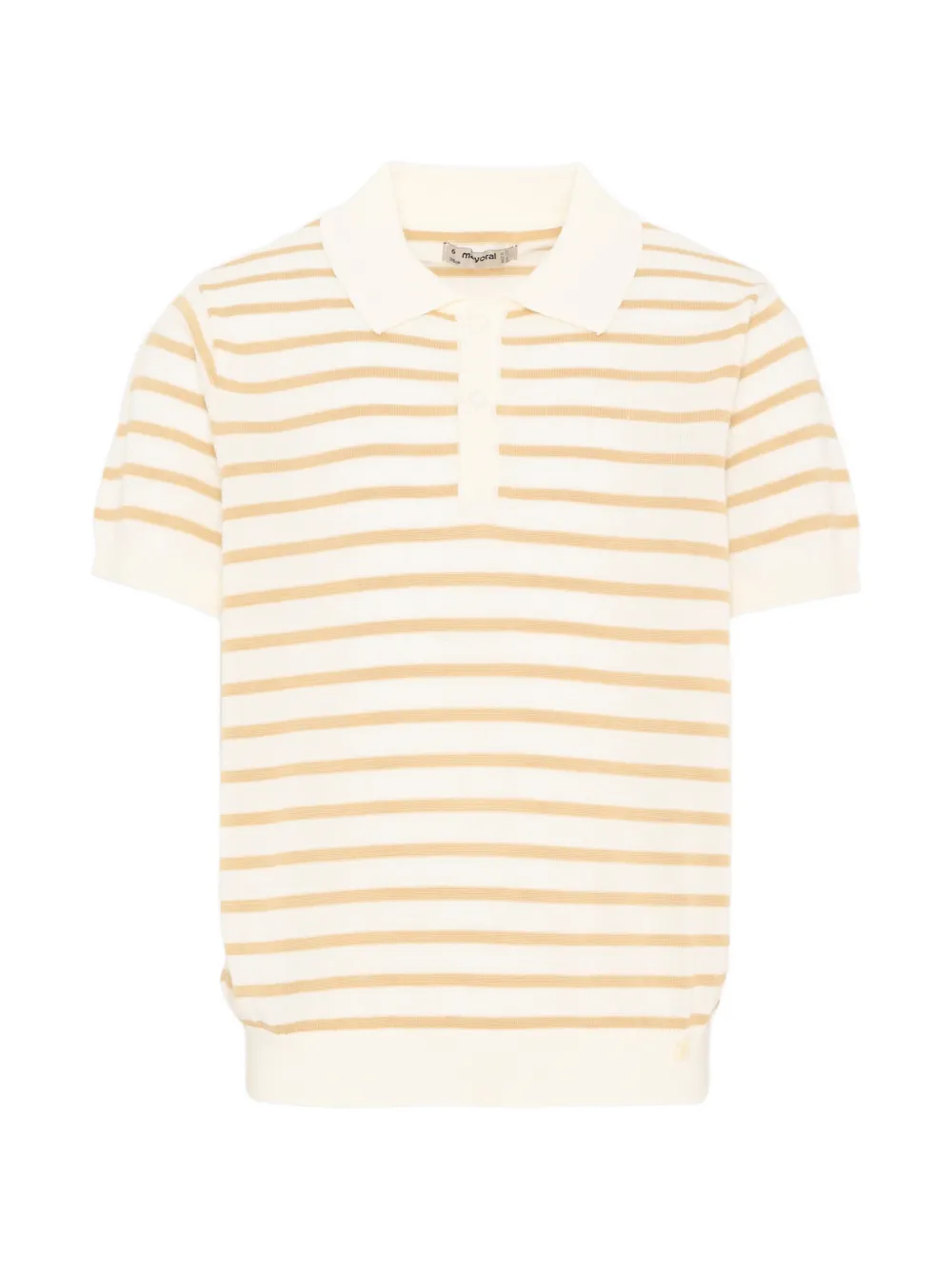 Mayoral short-sleeved striped polo shirt - Bianco