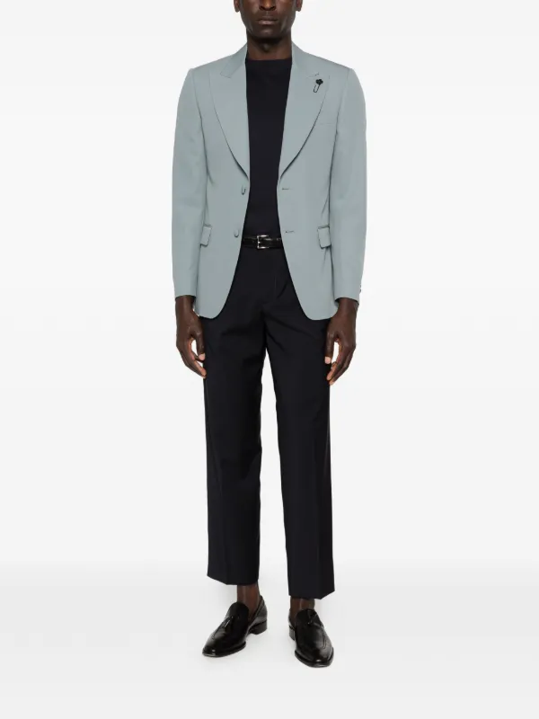 Lardini ピークドラペル ジャケット | ブルー | FARFETCH JP