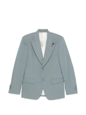 Lardini notched-lapel Blazer | Green | FARFETCH AO