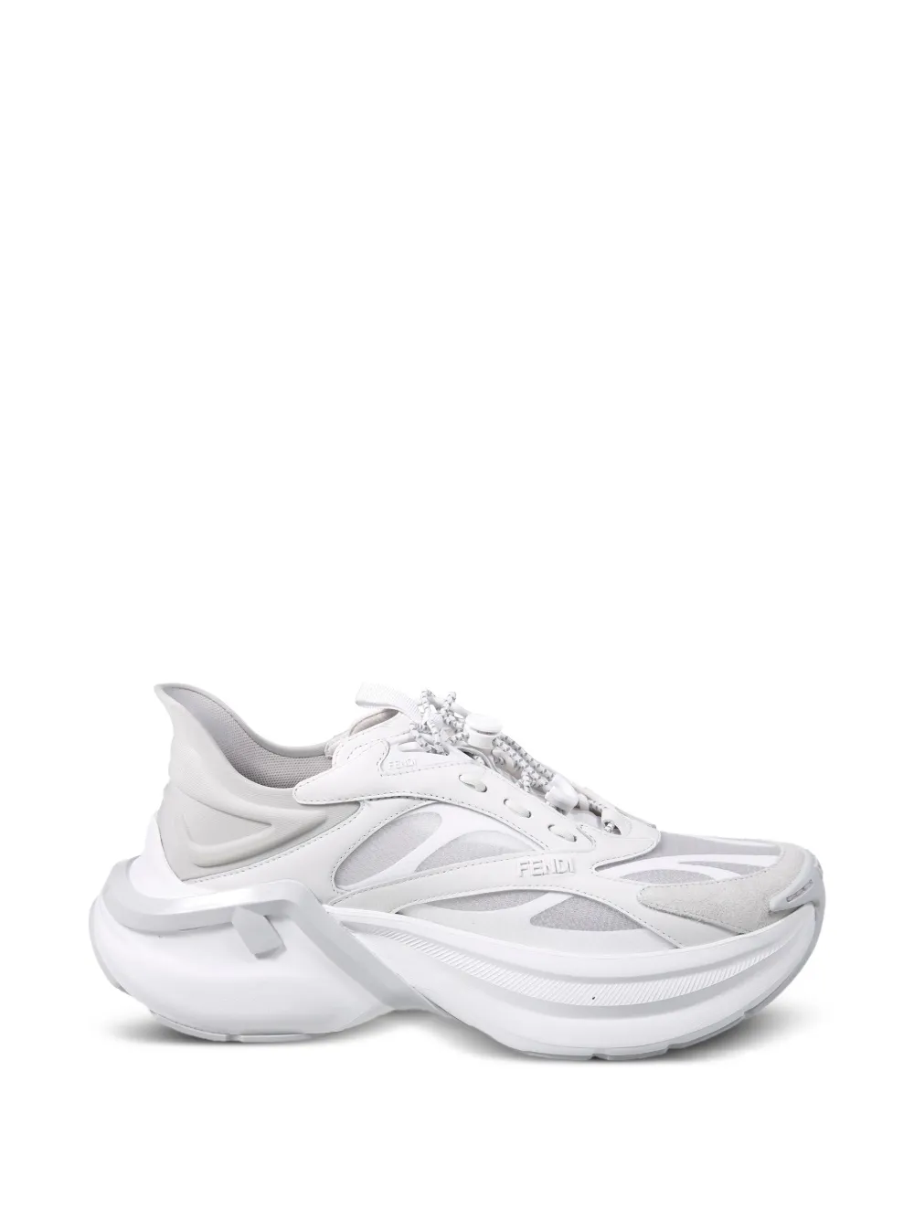 FENDI Sneakers con design a inserti - Bianco