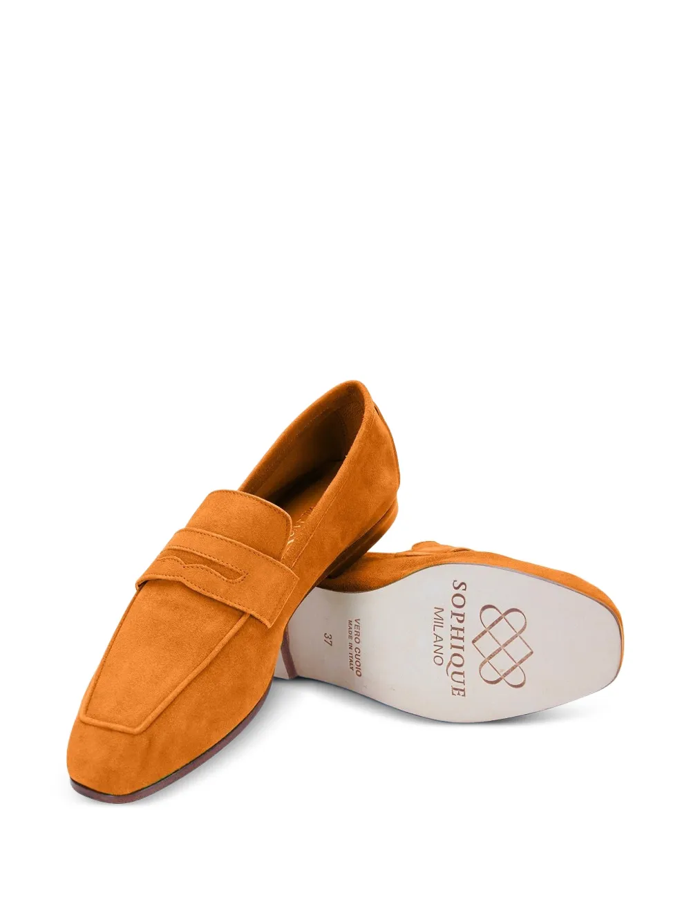 SOPHIQUE Essenziale suède loafers Oranje