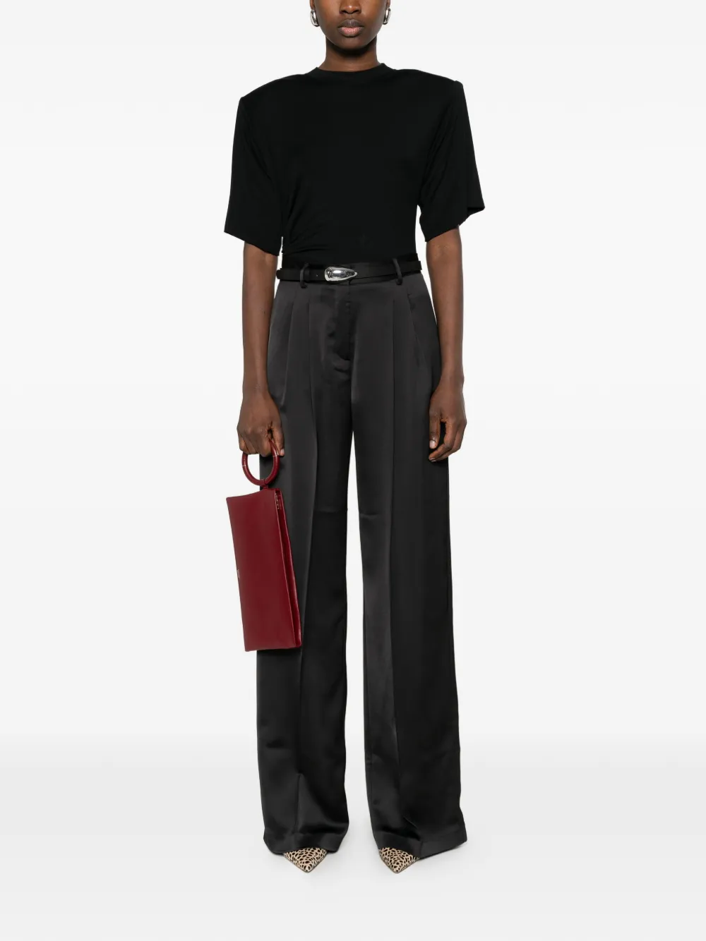  The Andamane Nathalie Pleated Trousers - Black 