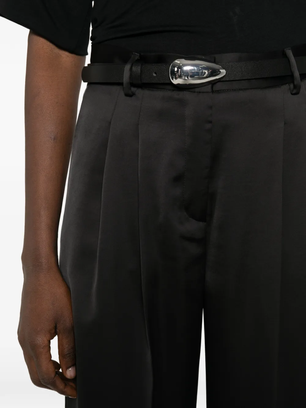 THE ANDAMANE Nathalie geplooide broek Zwart