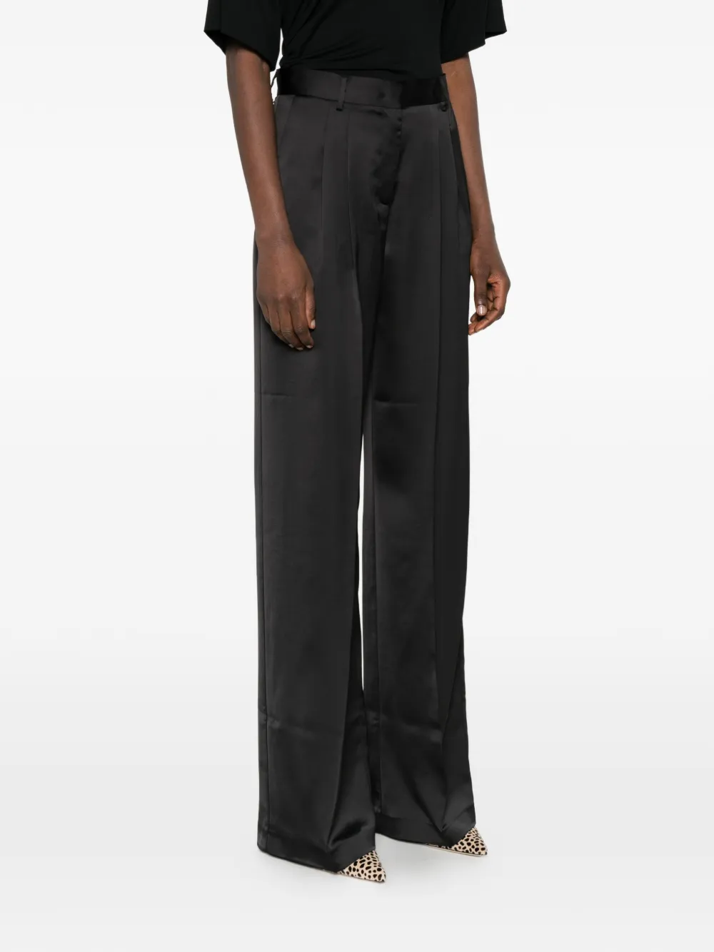  The Andamane Nathalie Pleated Trousers - Black 