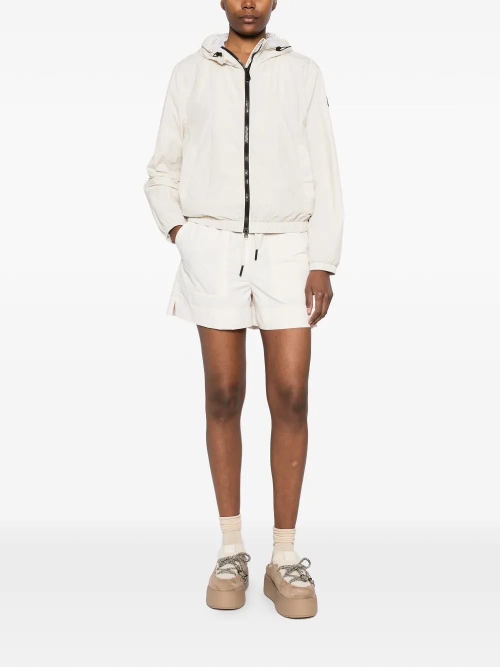  Peuterey Hooded Zip-up Jacket - White 