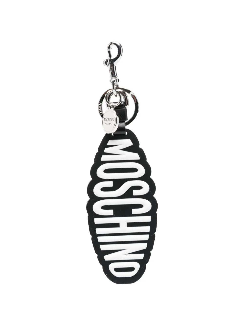 Moschino logo-detail keyring - Nero