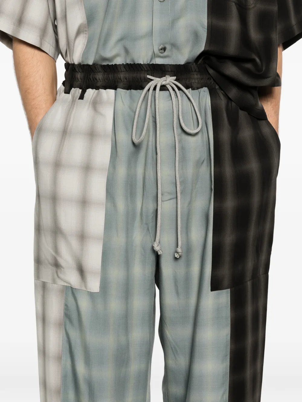 Song For The Mute Geruite broek Blauw