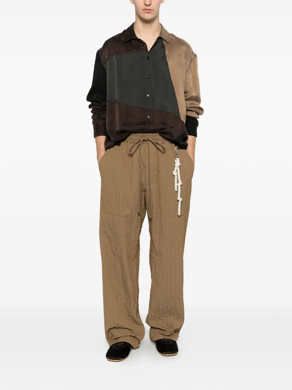  Song For The Mute Drawstring Trousers - Brown 