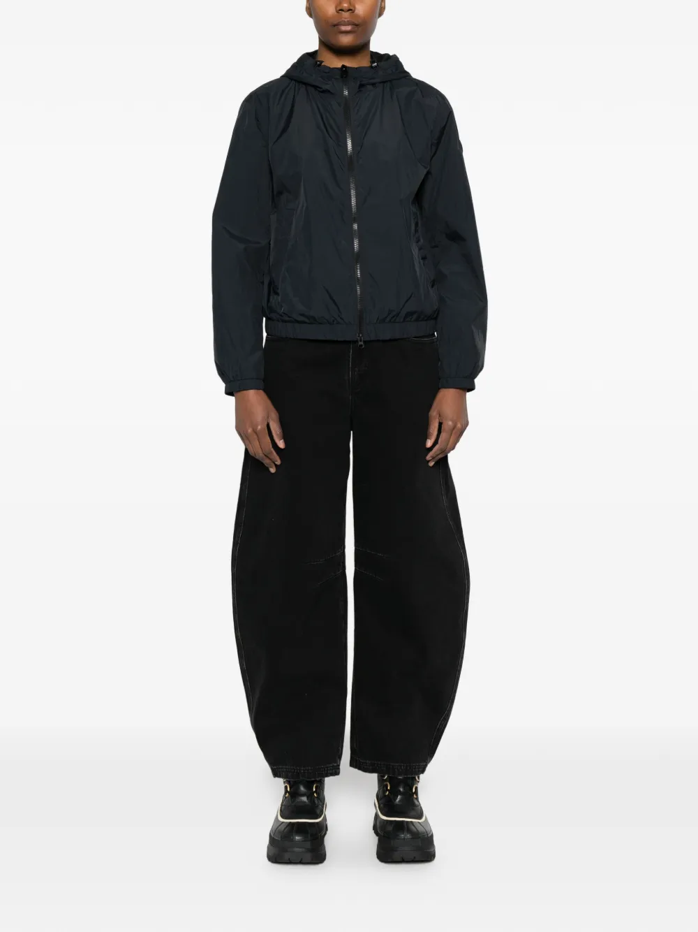 Peuterey Jack met capuchon en rits Blauw