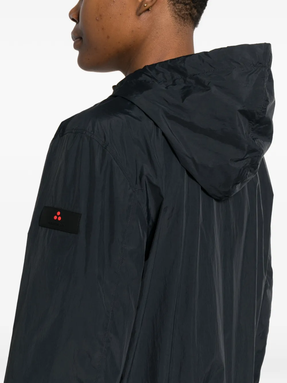 Peuterey Jack met capuchon en rits Blauw