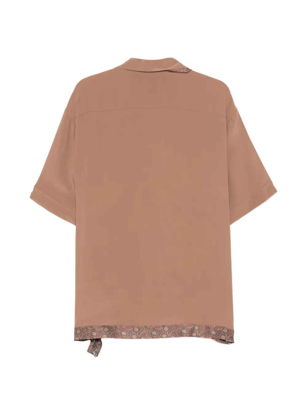 Magliano Posilini overhemd met sjaaldetail en borstzak Beige
