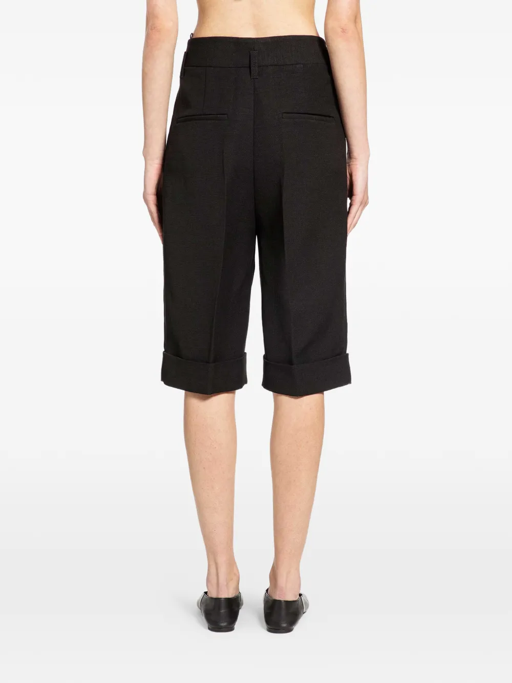  Petar Petrov Cuffed Tailored Shorts - Black 