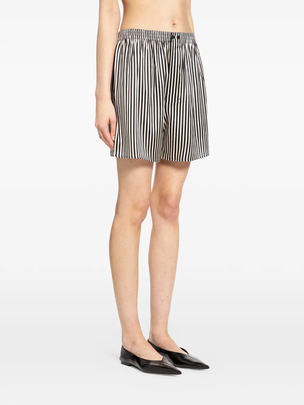  Petar Petrov Striped Boxer Shorts - Black 
