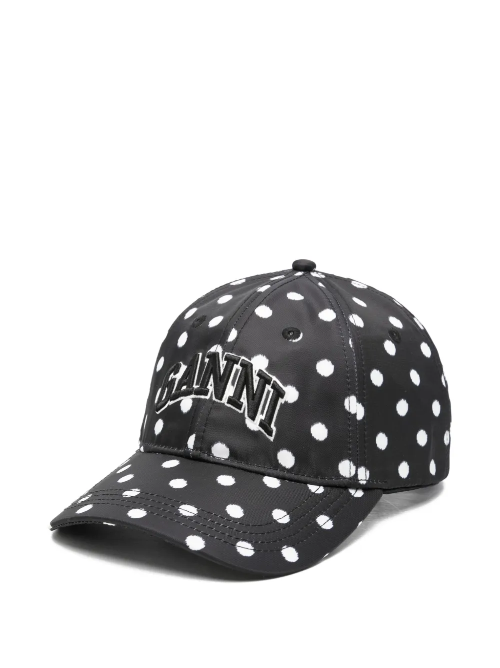 GANNI polka dot cap - Nero