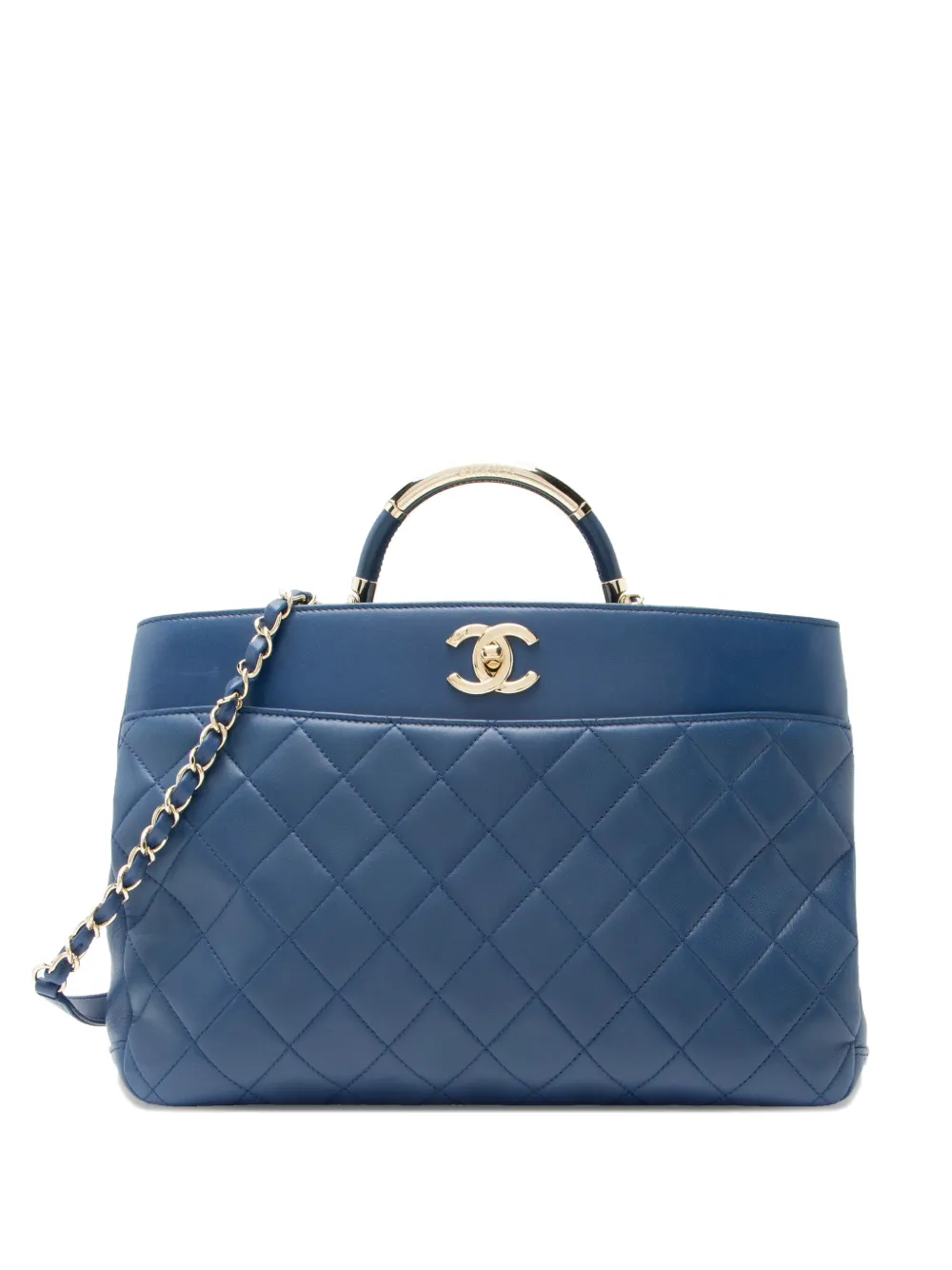 CHANEL Pre-Owned 2016 Carry Chic quilted tote bag - Blu