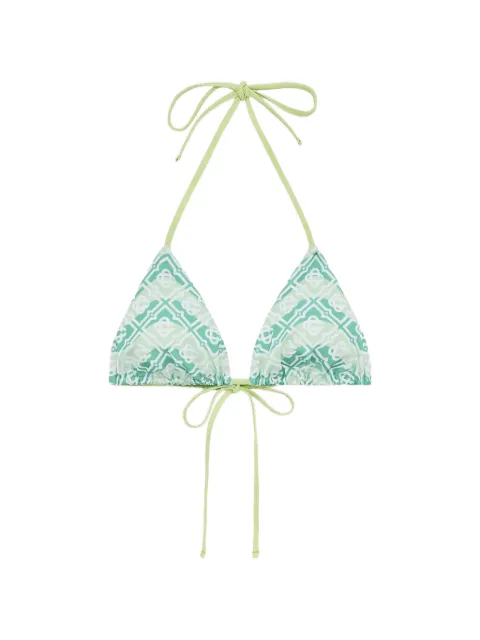 Casablanca monogram-pattren string bikini top