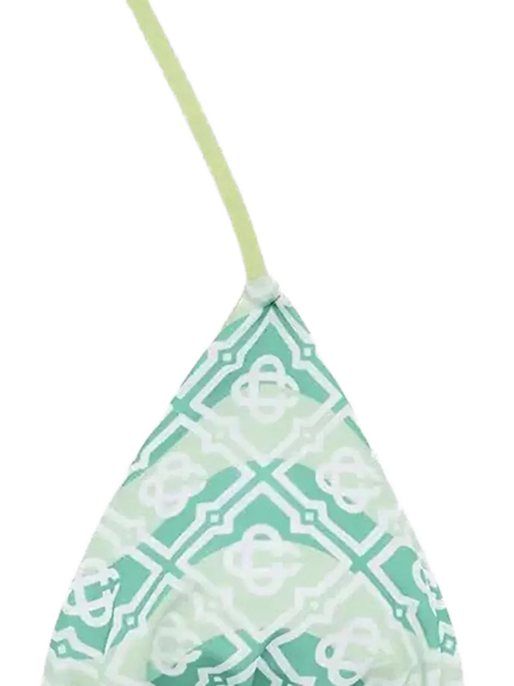  Casablanca Monogram-pattren String Bikini Top - Green 
