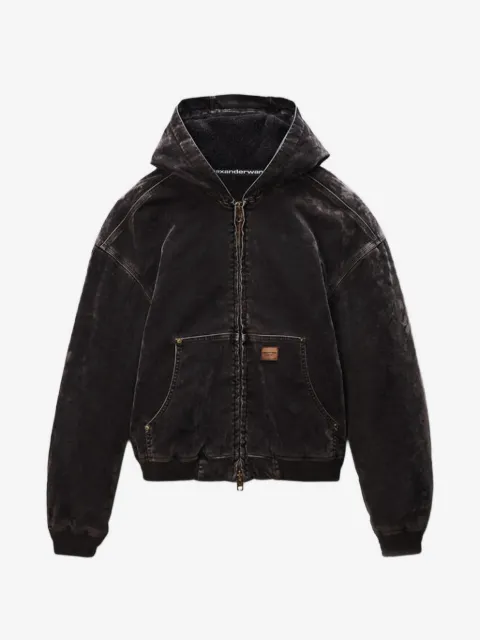 Alexander Wang Flocked oversized denim jacket