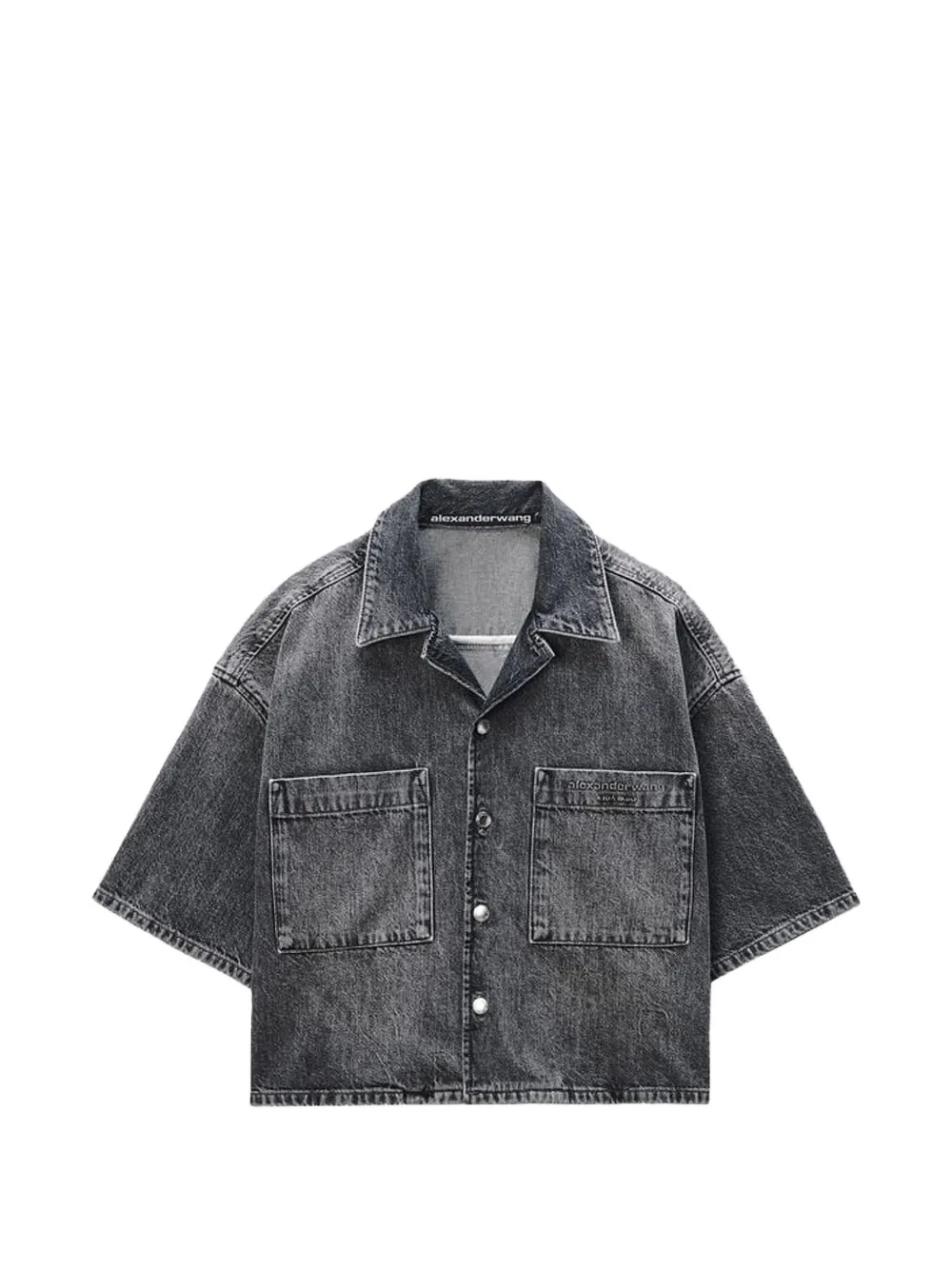 Alexander Wang cropped pocket shirt - Grigio
