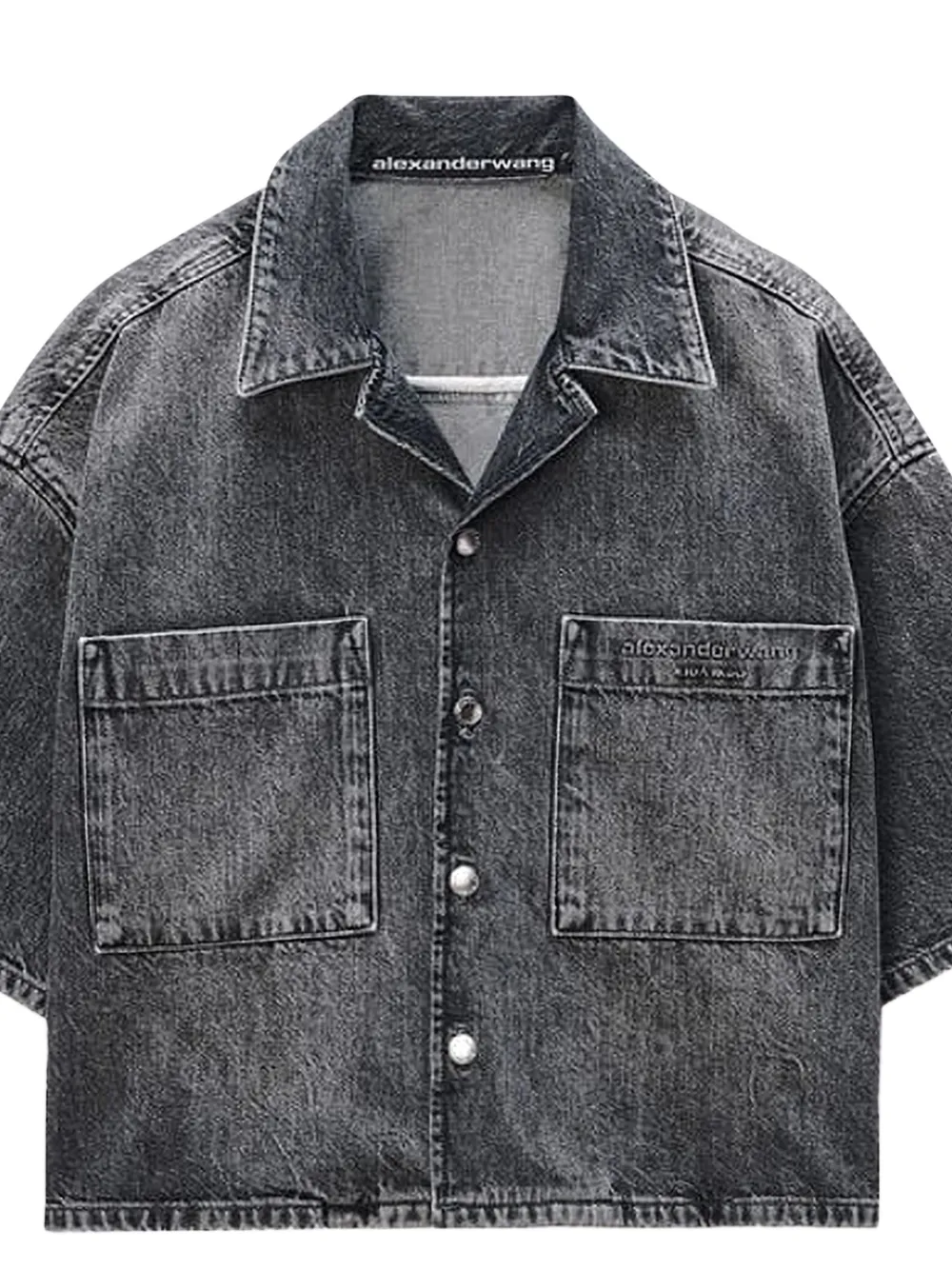 Alexander Wang Cropped blouse met zak Grijs
