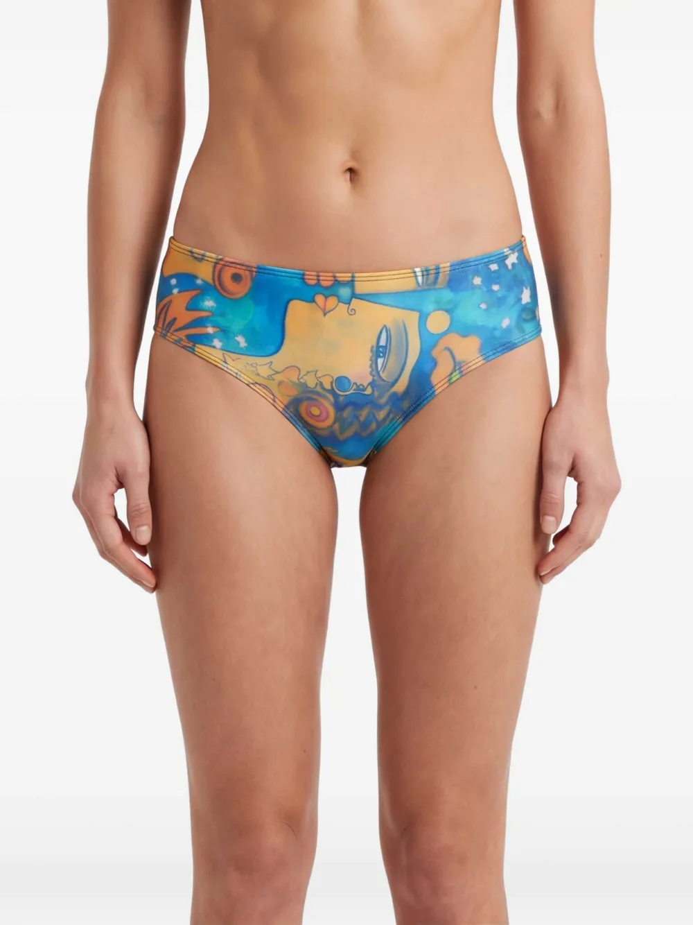 Donde Esteban Bikinislip met print Blauw