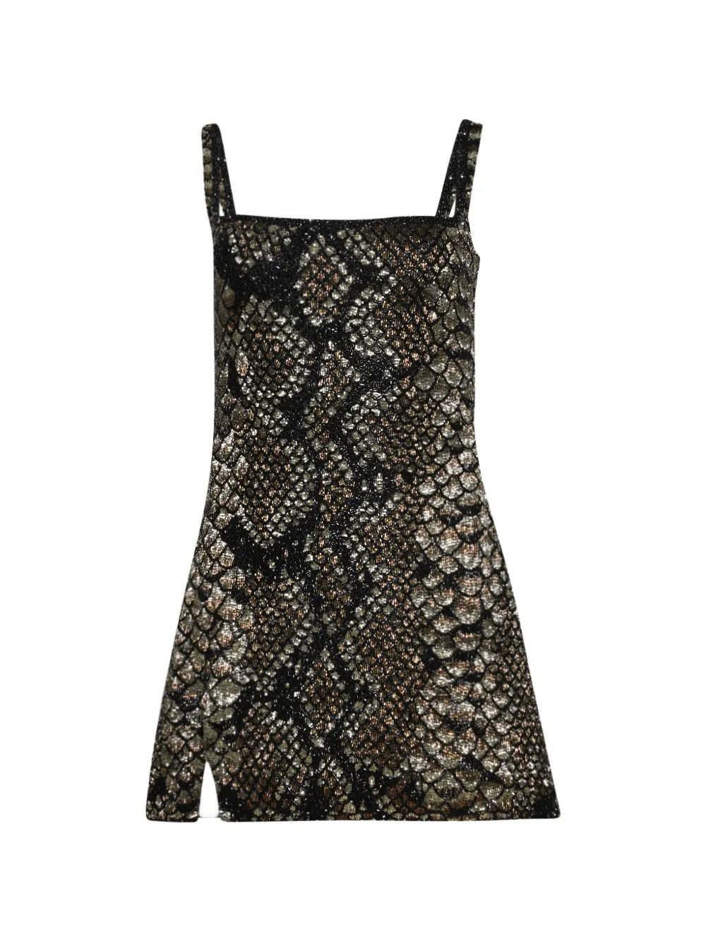 Clio Peppiatt Medusa pattern mini dress - Nero