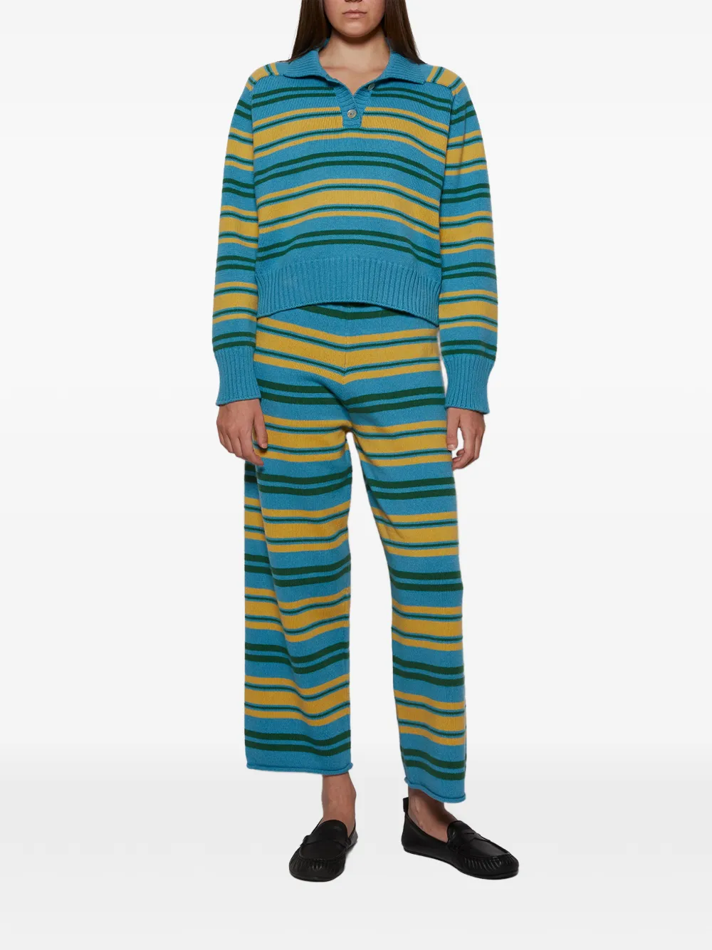 Calle Del Mar Paper Stripe Trousers in Blue, view 2
