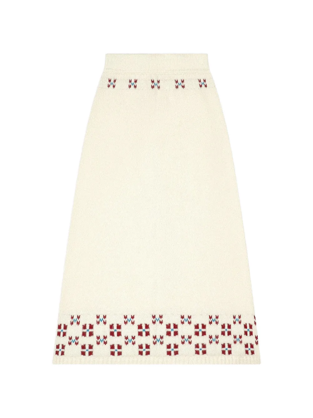 Calle Del Mar Winter Fair Isle cashmere skirt
