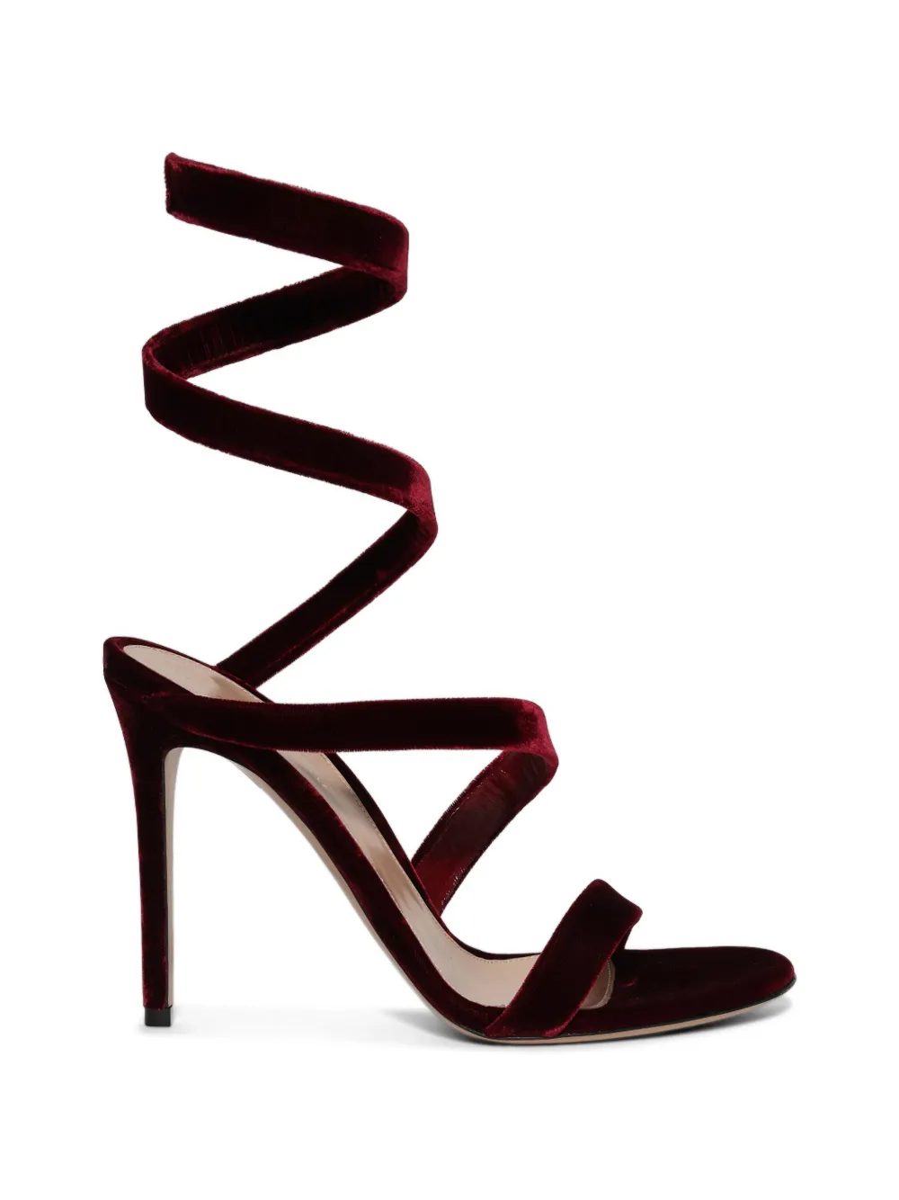 Gianvito Rossi velvet sandals Rood