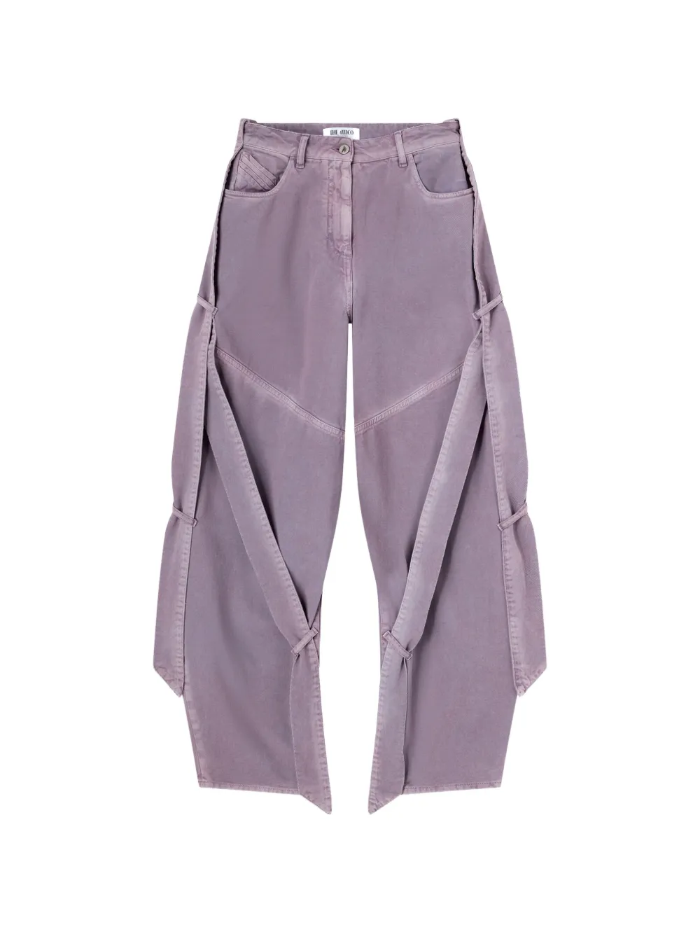 The Attico knotted button-fastening trousers - Viola