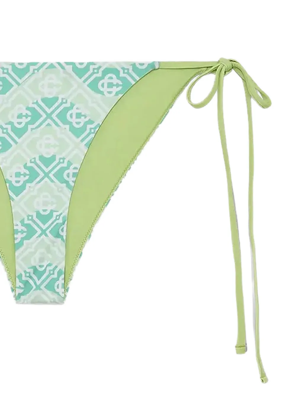  Casablanca Monogram String Bikini Bottom - Green 