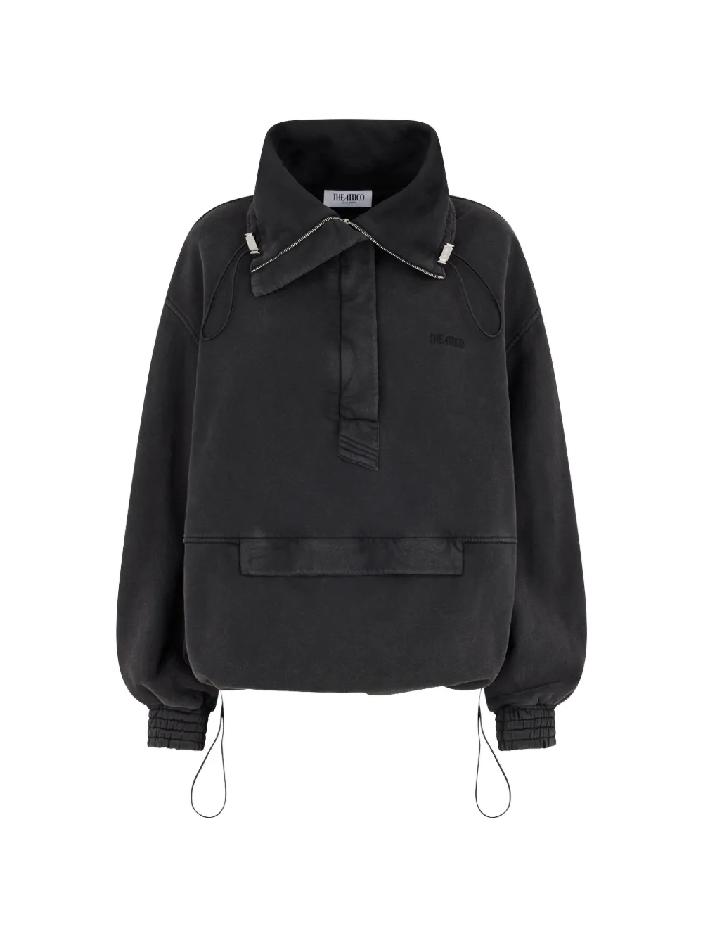 The Attico zip detail sweatshirt - Nero