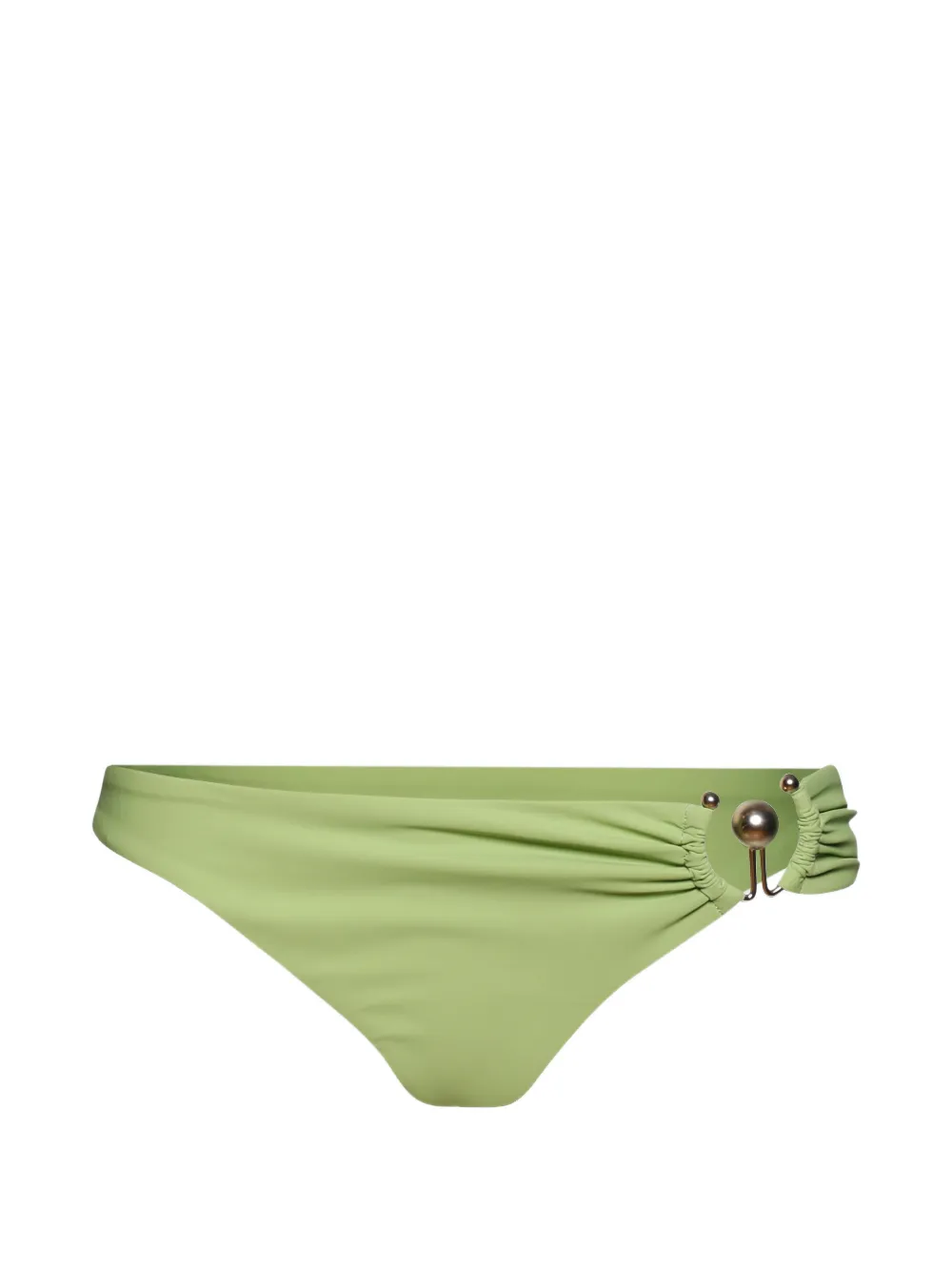 Christopher Esber ruched-detail bikini bottom - Verde