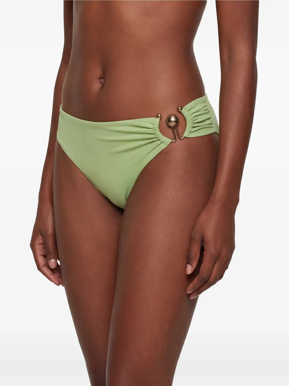 Christopher Esber Bikinislip met ruches Groen