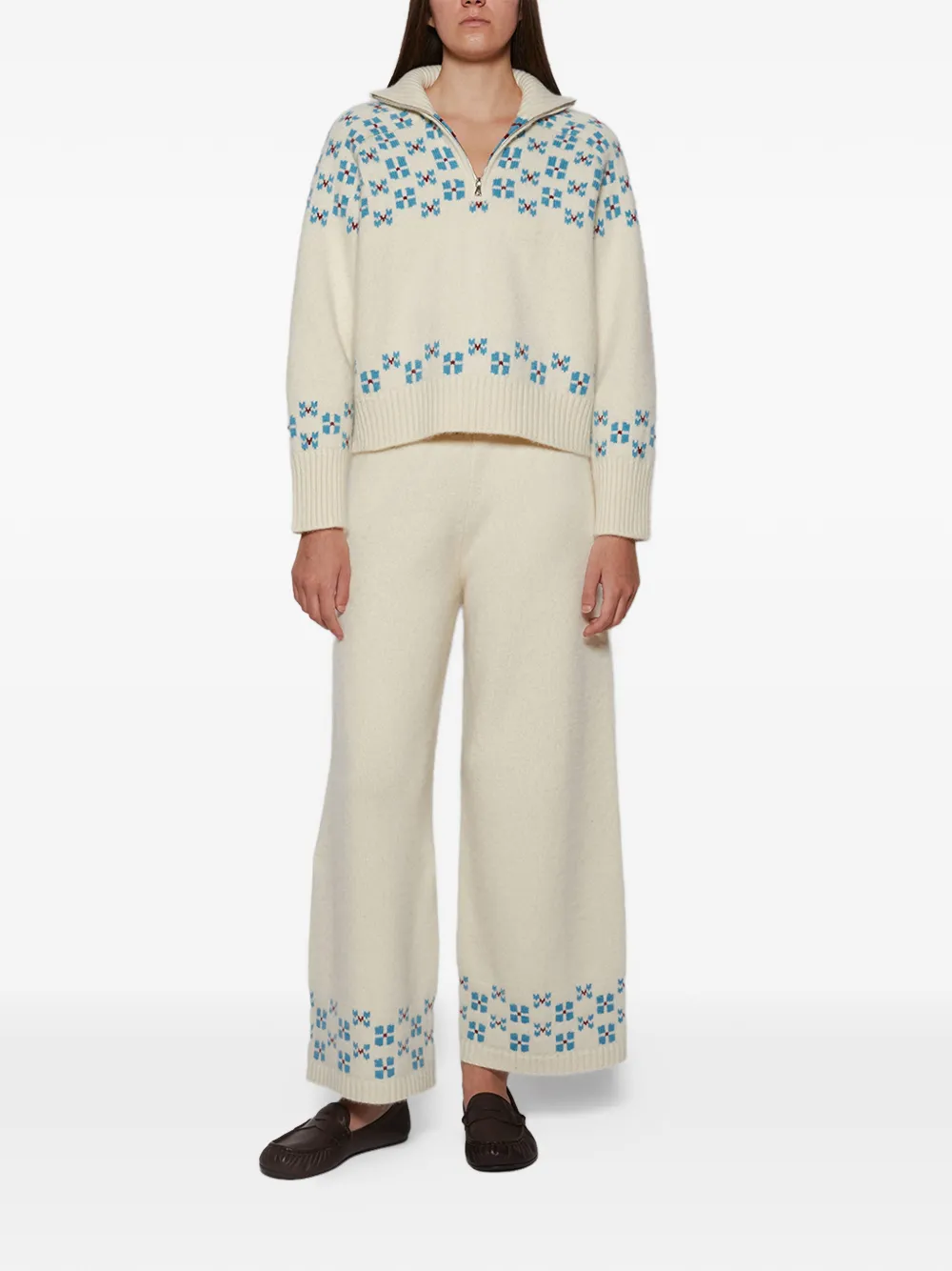  Calle Del Mar Fair Isle Trousers - Neutrals 