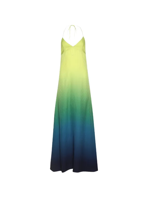 Casablanca Gradient Maxi Dress in Blue