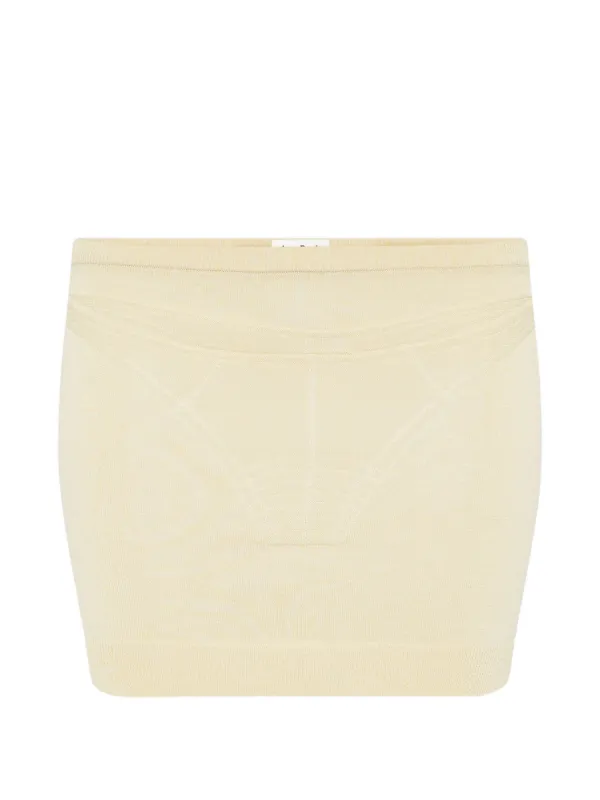 Jean Paul Gaultier Links-pattern Short Skirt in Neutrals