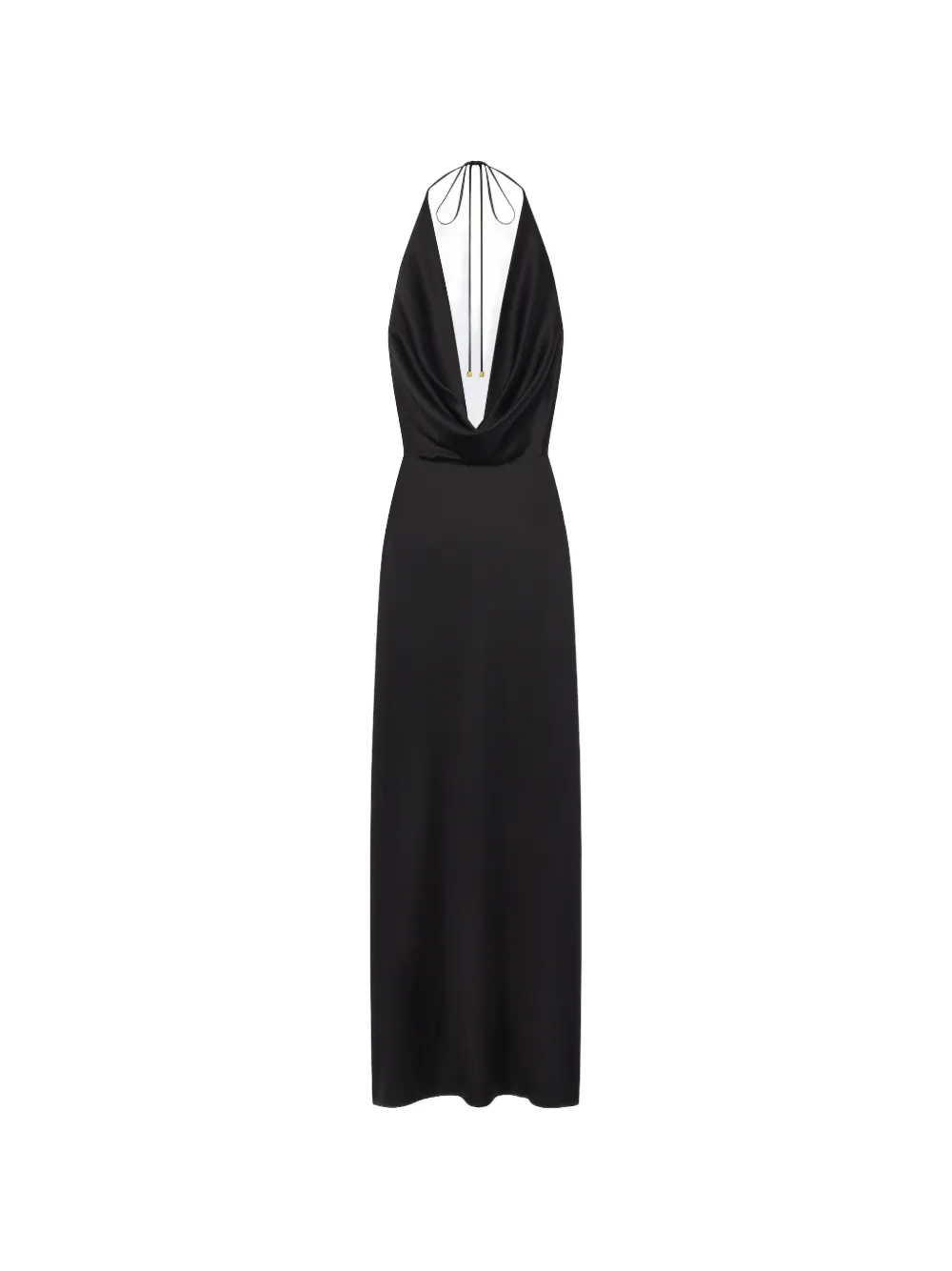 ETERNE Carla cowl neck maxi dress - Nero