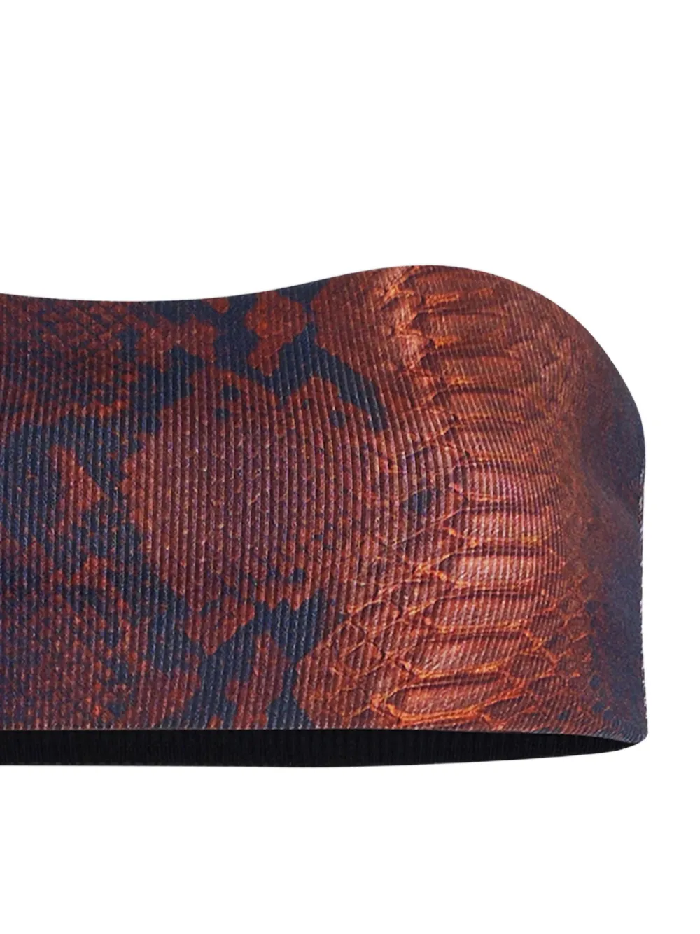  Jean Paul Gaultier Ribbed Printed Bra Top - Brown 