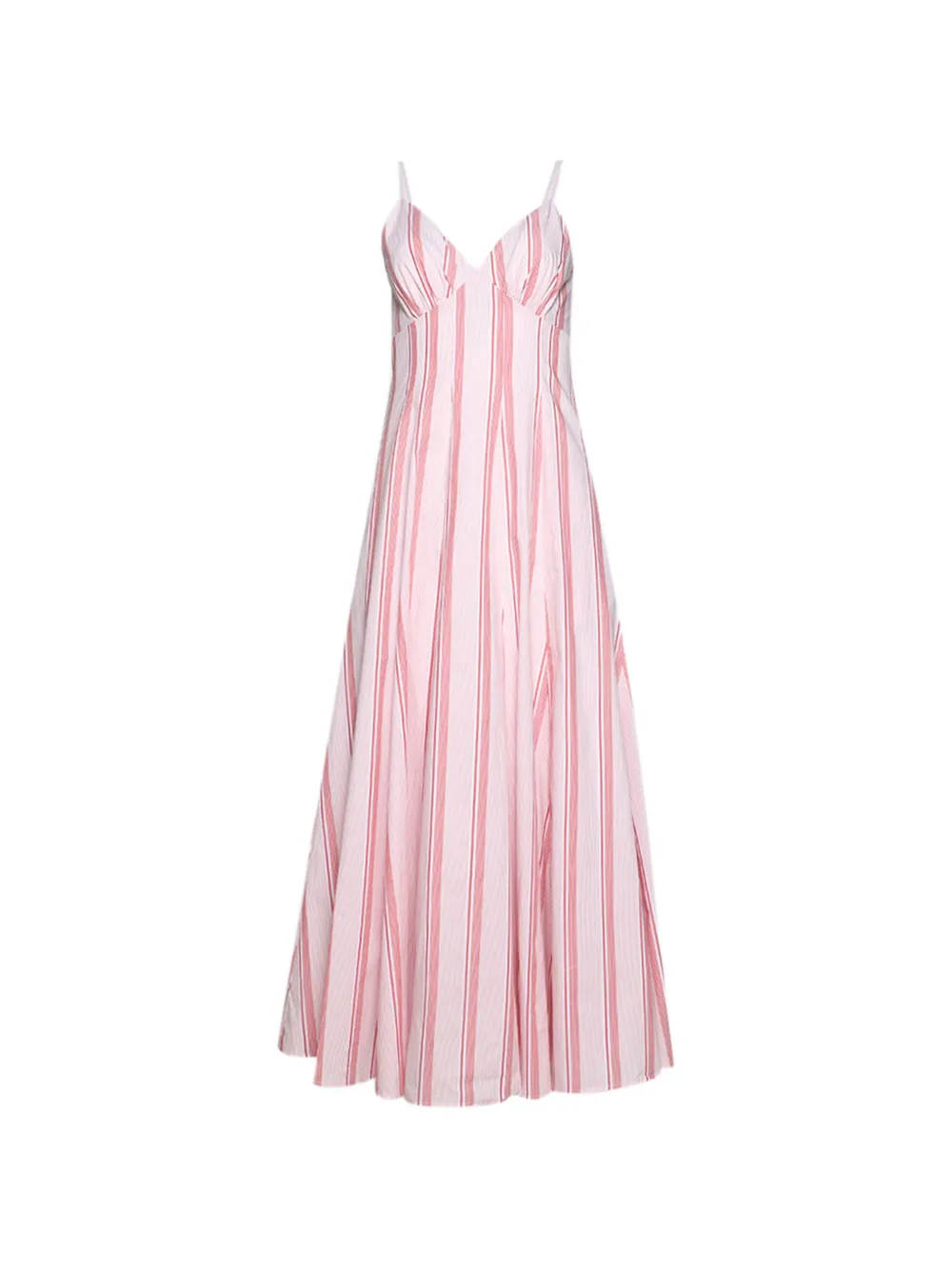 Rosie Assoulin striped-pattern midi dress - Rosa