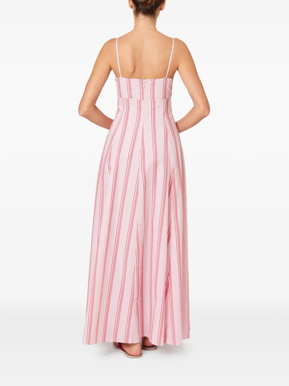 Rosie Assoulin Gestreepte midi-jurk Roze