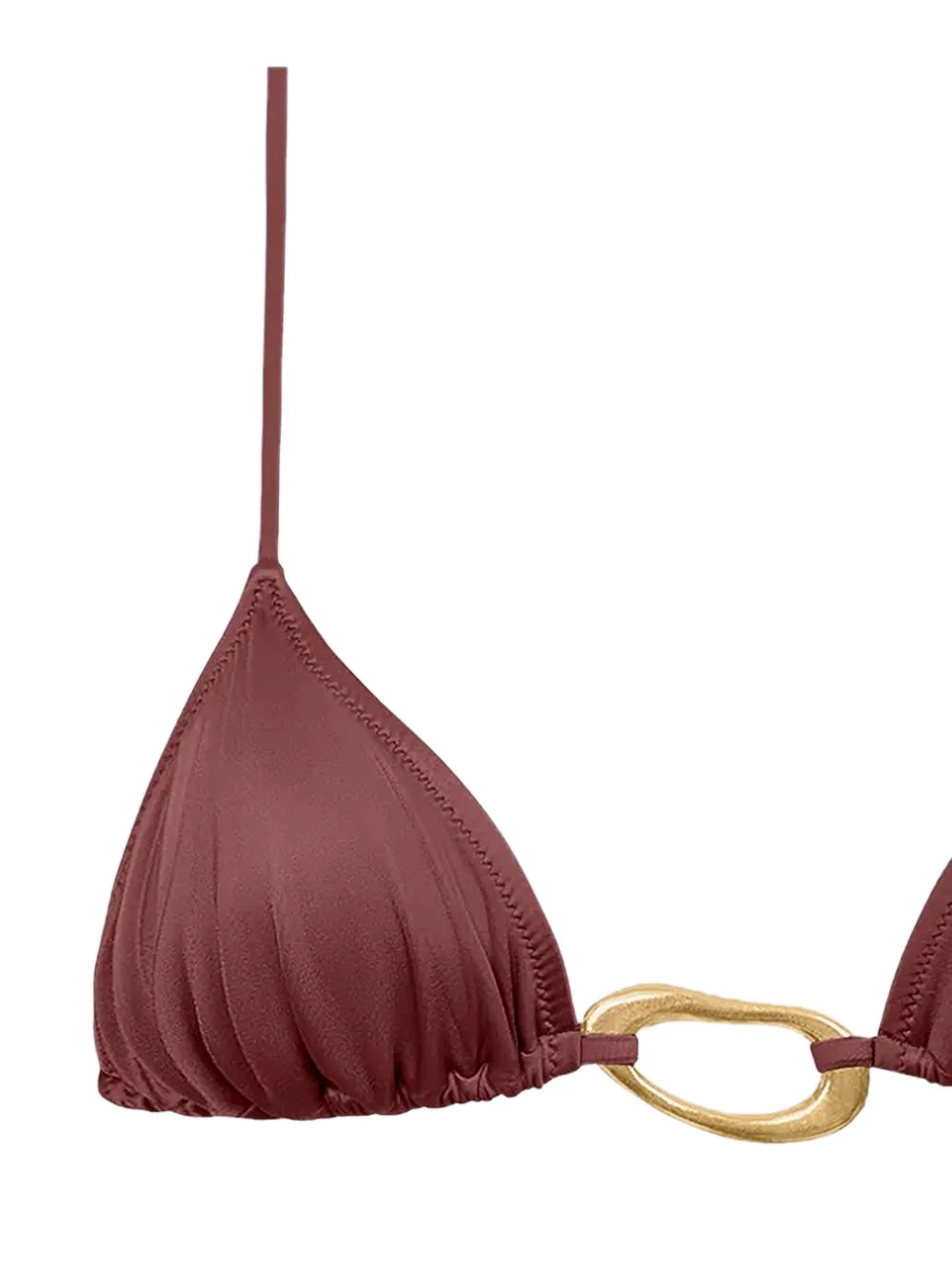  Tropic Of C Equator Ring-detail Bikini Top - Brown 