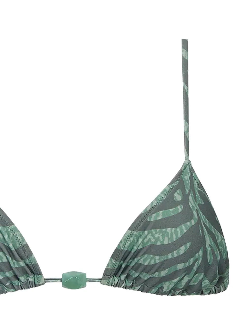  Tropic Of C Equator Zebra-print Bikini Top - Grey 