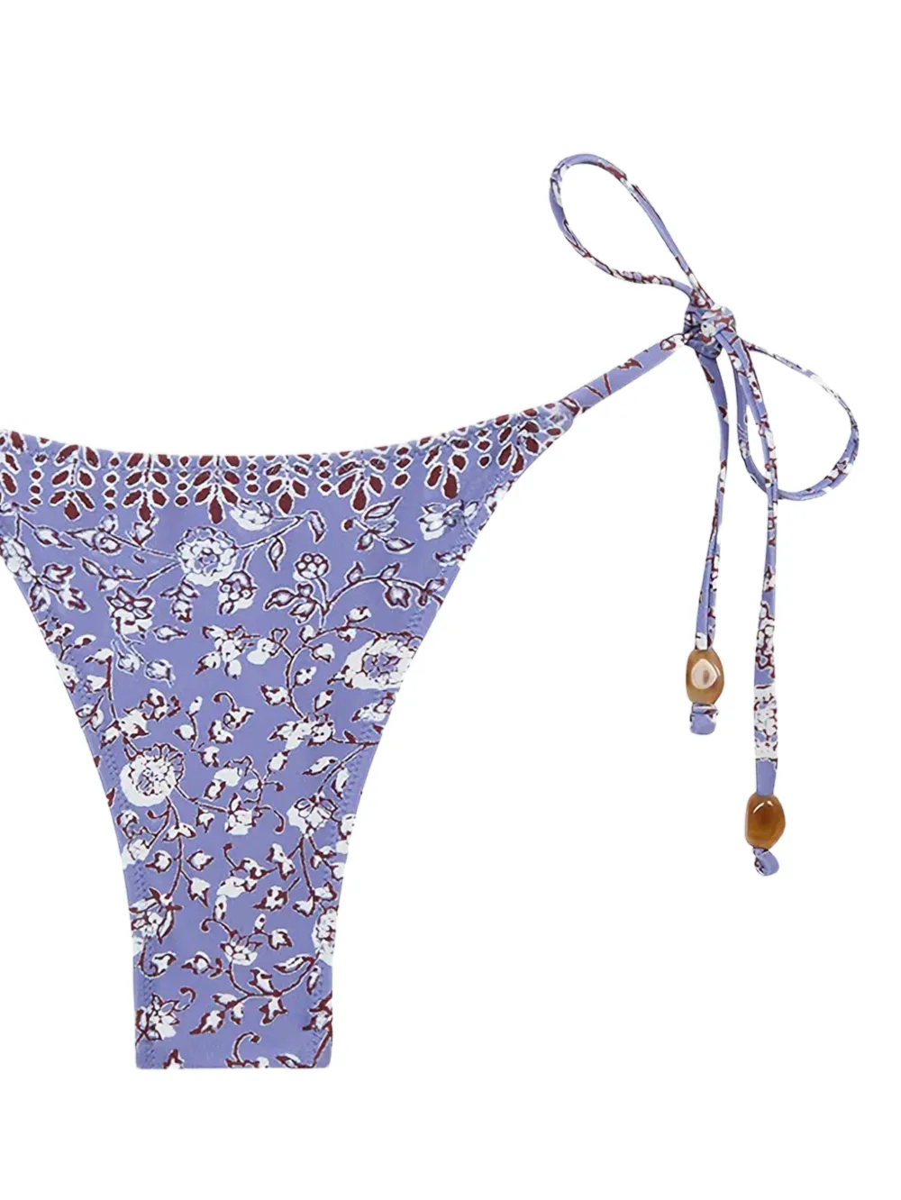  Tropic Of C Praia Floral-print Bikini Bottoms - Purple 