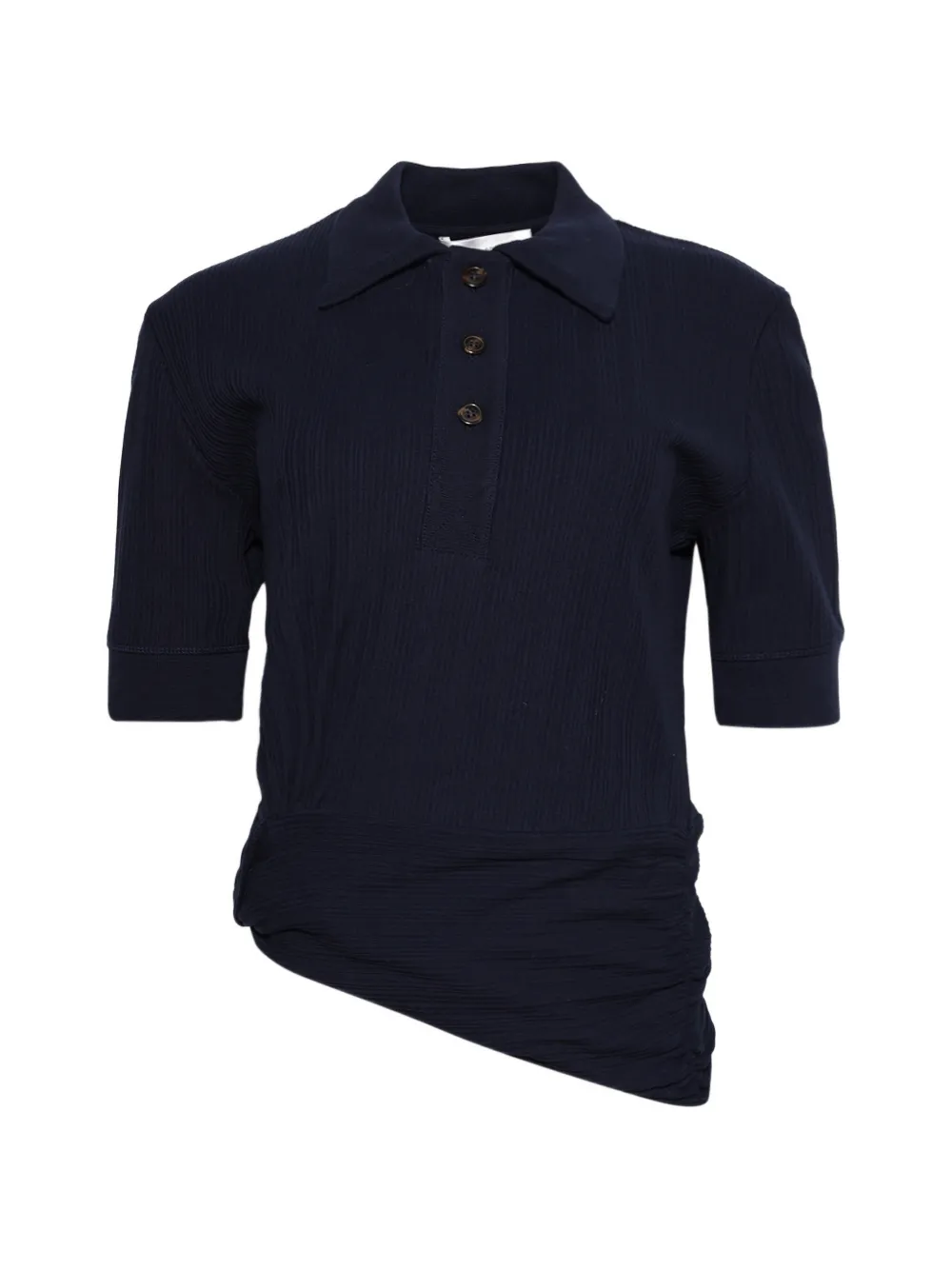 Victoria Beckham twist-detail polo top - Blau