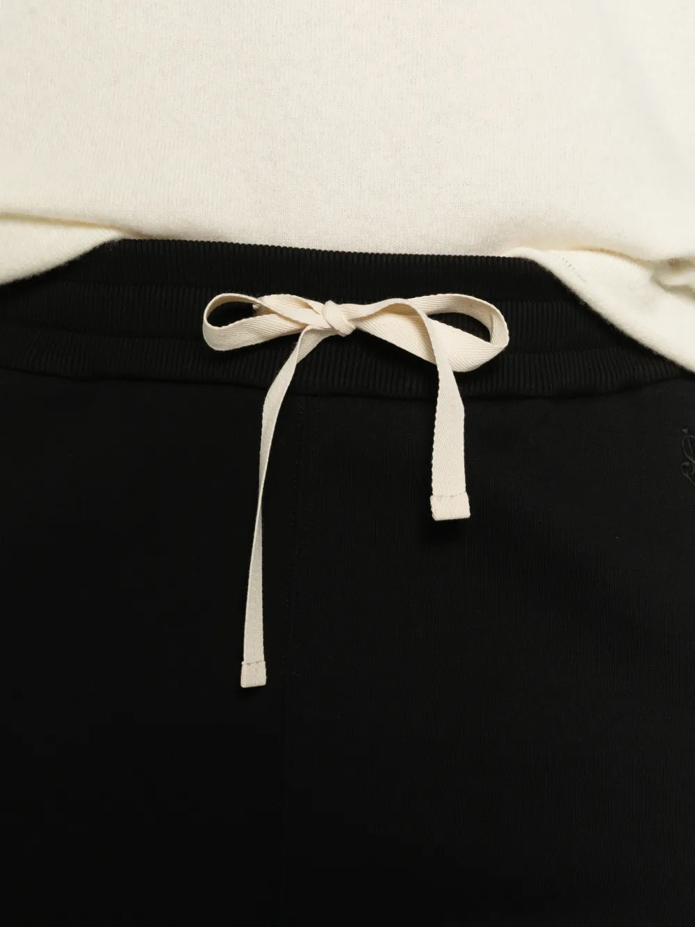 Jil Sander Broek met geborduurd logo en trekkoord Zwart