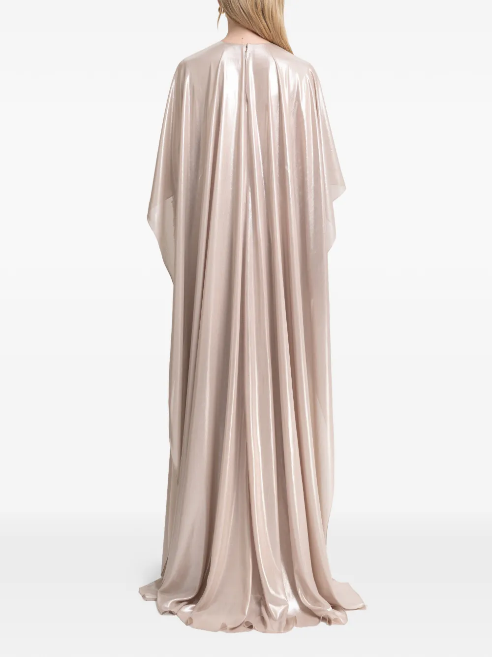 Gemy Maalouf Maxi-jurk met verfraaide mouwen Beige