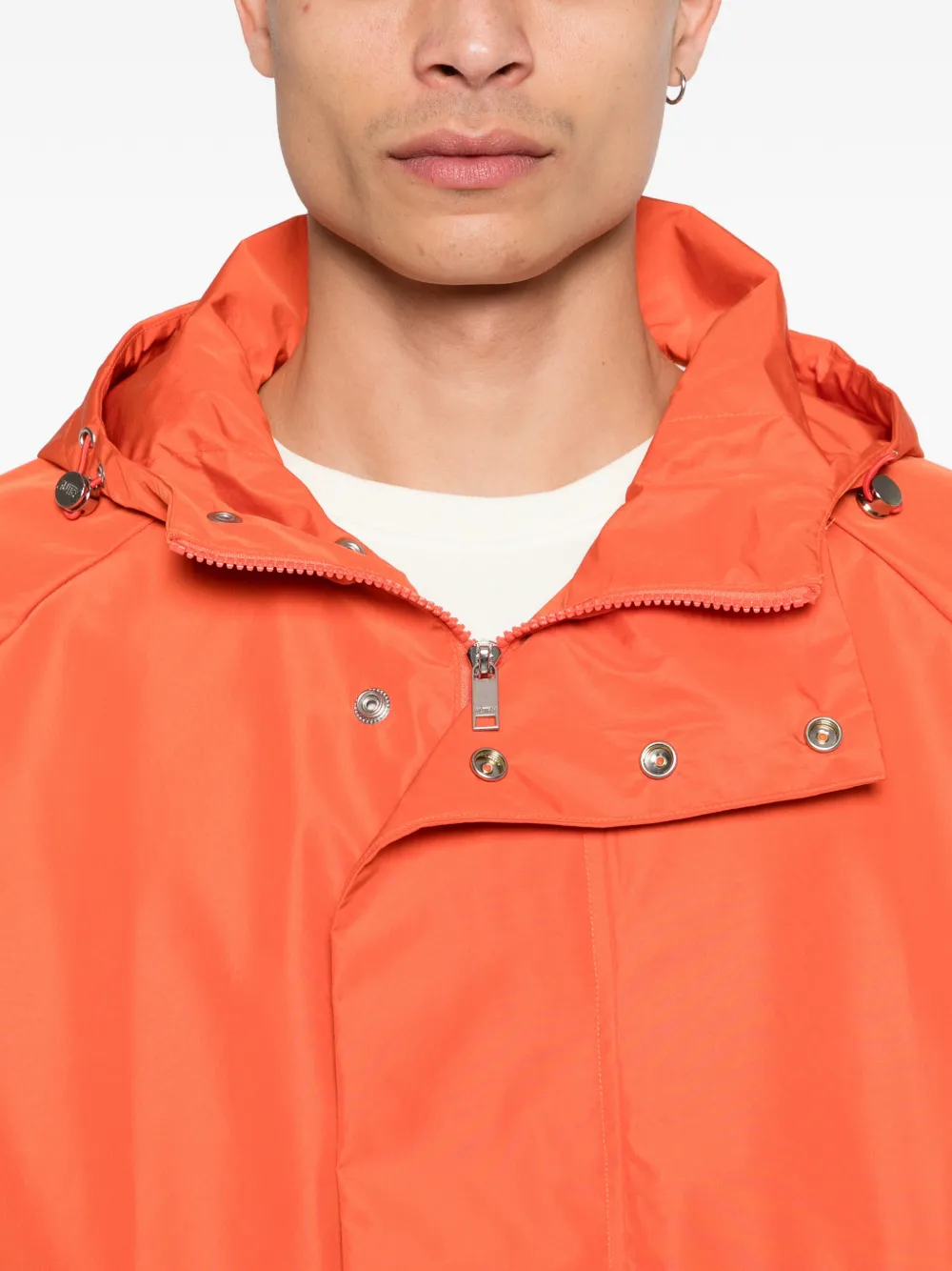 Flap-Pocket Hooded Coat